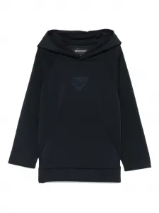 Худи с логотипом Emporio Armani Kids, синий