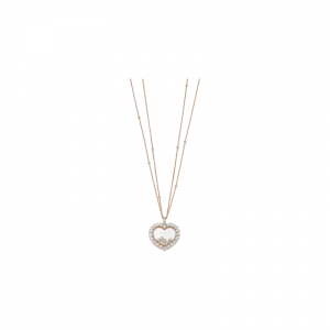 Chopard - подвеска с цепочкой happy diamonds icons joaillerie розовое золото ethnic, бриллианты