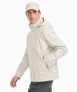 Водонепроницаемая, ветрозащитная, дышащая куртка с капюшоном из материала GORE-TEX и съемным капюшоном.