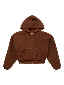 Флисовая худи на молнии ERL, коричневый