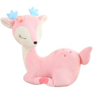Плюшевая игрушка милый олененок мультяшный дизайн высота 35см/45см Tranquility and elegance, розовый