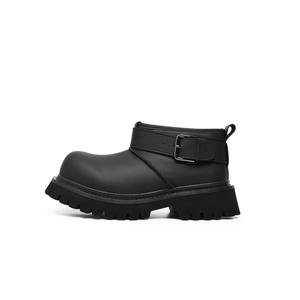 Hong Kong Meng Теплые, износостойкие, нескользящие, короткие зимние ботинки унисекс, черные