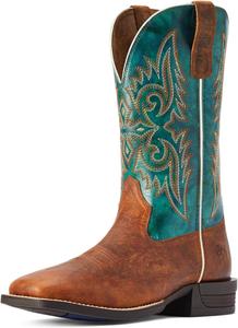 Мужские вестерн-бутсы ARIAT Wild Thang, зеленый/коричневый