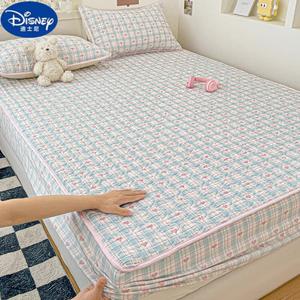 Disney Простыня на резинке 90х200 см и наволочка, набор из 2 предметов, мягкая ткань, цвет Warm Pink Heart