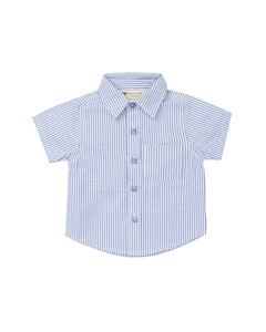 Рубашка Monica + Andy Oxford с коротким рукавом, синий