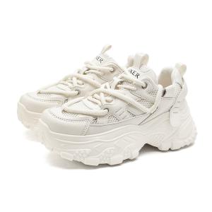 Нескользящие, износостойкие, легкие, низкие, массивные женские кроссовки FOXER, Beige