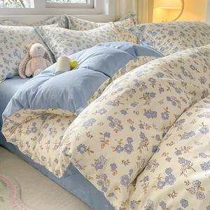 Yalu Комплект постельного белья 1.5 м, пододеяльник 200x230 см, 100% гребенной высокоплотный хлопок, цвет H Huafei