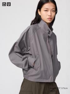 Короткий блузон из смесового хлопка Uniqlo, 72 purple