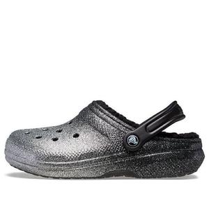 Сандалии classic glitter lined clogs 'black silver' Crocs, черный