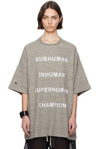Серая футболка Champion Edition Tommy Rick Owens