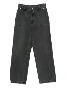 Джинсы с накладными карманами 6397, черный