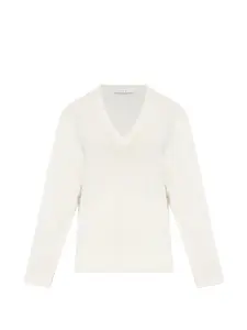 Трикотаж с V-образным вырезом Iro, бежевый