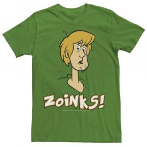 Мужская футболка с рисунком Scooby-Doo Shaggy "Zoinks" Licensed Character, цвет Kelly