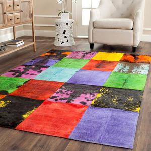 Ковер SAFAVIEH, 244 x 305 см, Studio Leather Collection Black/Multi STL165A ручной работы в современном стиле