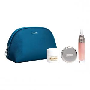 Набор для ухода за кожей губ HAILANZHIMI Luxury Style Luxury Style Moisturizing Lip Sample Skincare Set Limited Edition: увлажняющий и питательный, 7 мл + 9 г (15 мл) La Mer, lip balm 9g+lip enhancing cream 7ml+la mer face cream 15ml