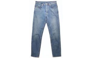 Высокие укороченные джинсы Acne Studios, средне-синий