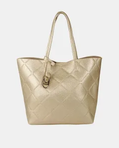 Сумка через плечо с двойной ручкой и овальным подвесным логотипом Lola Casademunt, золотой