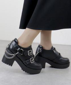 Ботильоны в корейском стиле с каблуком 7,5 см, модные, с ремешком 1611 Lovehunter, цвет Black