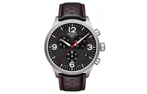 TISSOT Часы Speedy Collection Quartz Movement Men's Watch Watch 45mm Black Dial Stainless Steel Watch Case, Black