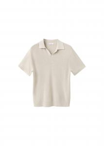 MANGO MAN Футболка 'Lino-H' в бежевом цвете