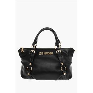 Сумка LOVE из искусственной кожи со съемным плечевым ремнем и золотом Moschino, Black