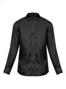 Шелковая рубашка с длинными рукавами DOLCE & GABBANA, черный