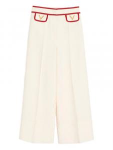 БРЮКИ ИЗ КРЕПА COUTURE Valentino Garavani, нейтральный