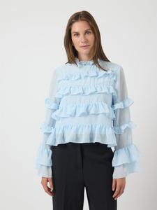 Блуза YAS YASZERA , Ice Water/Off-White