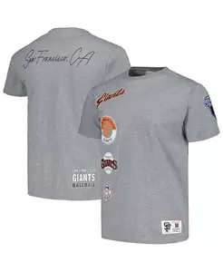 Мужская футболка Heather Gray San Francisco Giants Cooperstown Collection City Collection Mitchell & Ness
