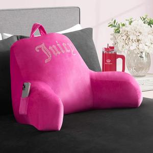 Juicy Couture Подушка-спинка Juicy Couture велюровая со стразами Hot Pink