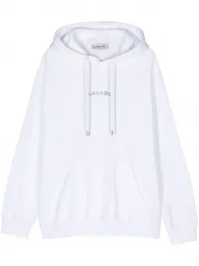 Худи с вышитым логотипом Lanvin, белый