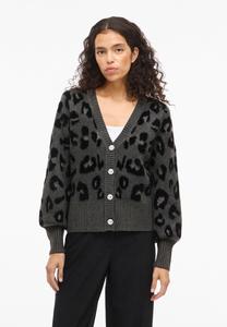 Кардиган VILA VILAO V NECK LEO, Medium Grey Melange/Mottled Grey