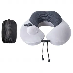 Подушка для шеи в самолете, дорожная подушка, поддержка шеи для взрослых, для путешествий, самолета, офиса, светло-серая Qugou GmbH