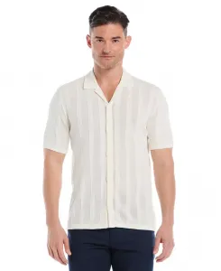 Мужская рубашка с коротким рукавом и воротником-стойкой на пуговицах спереди Cubavera, белый