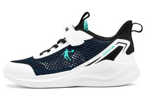 QIAODAN Дышащие легкие амортизирующие низкие детские беговые кроссовки Serene Blue Jordan White