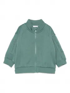 Толстовка на молнии с тисненым логотипом Emporio Armani Kids, зеленый