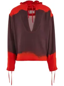 Толстовка с эффектом градиента и капюшоном Ferragamo, красный