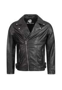 Кожаная куртка стандартного кроя Rock Creek, черный