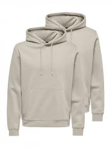 Толстовка / худи Коннор с серебряной подкладкой ONLY & SONS