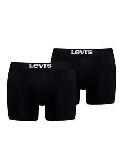 Набор из 2 мужских трусов Levi's однотонных цветов из натурального хлопка, черный