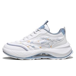 WARRIOR Кроссовки для бега с низким верхом, противоскользящие, износостойкие, легкие, с защитой от отскока, белые, синие