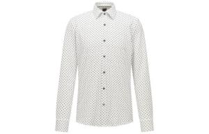 Hugo Boss Мужская рубашка белого цвета средней толщины