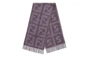 FENDI Вязаный шарф женский фиолетовый, Purple