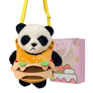 Плюшевая игрушка панда, милый цветочный малыш панда, жадный медвежонок, высота 28см Handsome