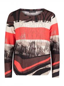 Betty Barclay Повседневная красно-черная футболка на резинке