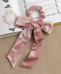 Двусторонняя резинка для волос в виде веера (бархатная) Panpantutu, цвет Baby Pink