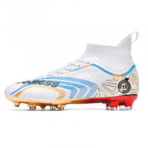 Футбольные бутсы FG Rubber Long Studs Natural Ground с противоскользящим покрытием, износостойкие, унисекс Double dice, White