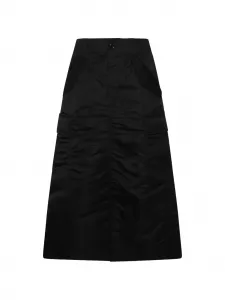 Плиссированная макси-юбка SACAI, черный
