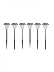 Näve Светодиодный солнечный светильник "ГУСТАВ" серебристого цвета - (Д)10,5 см x (Ш)10,5 см x (В)39 см