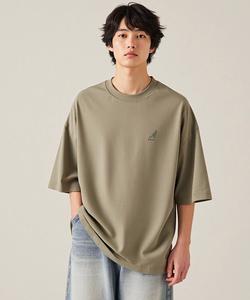 Футболка с коротким рукавом, оверсайз, с вышитым логотипом KANGOL, бежевый